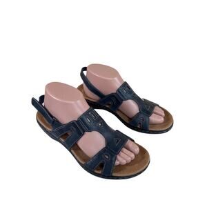 Clarks Women's Blue Sandals Size 9 Adjustable Strap For Comfort Fit